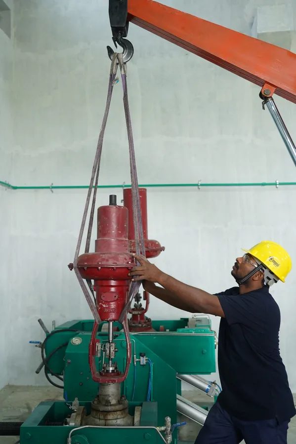 Crane lift at our facility