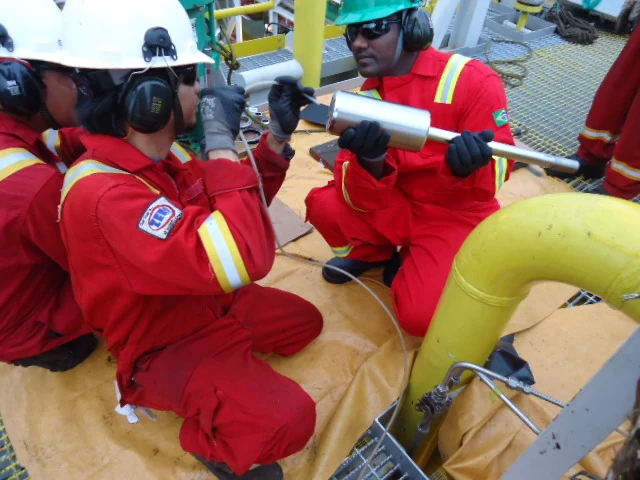 Critical trim replacement work on a control valve at an FPSO site