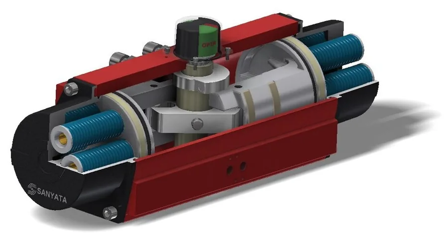 Compact Pneumatic Scotch Yoke Actuators